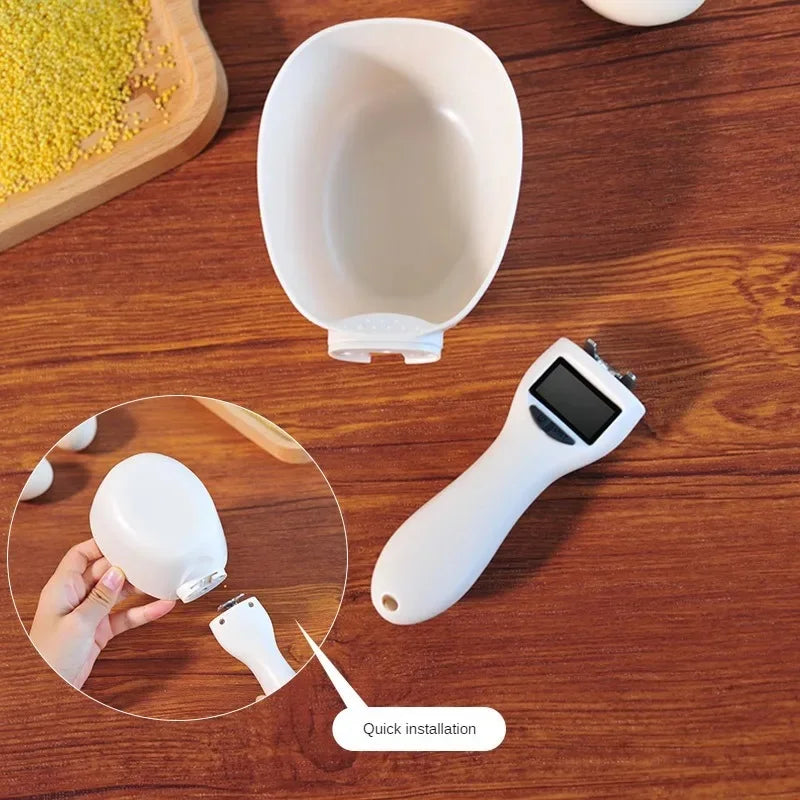 Digital Pet Food Measuring Scoop with LED Display - Accurate Dog & Cat Food Scale for Perfect Portions