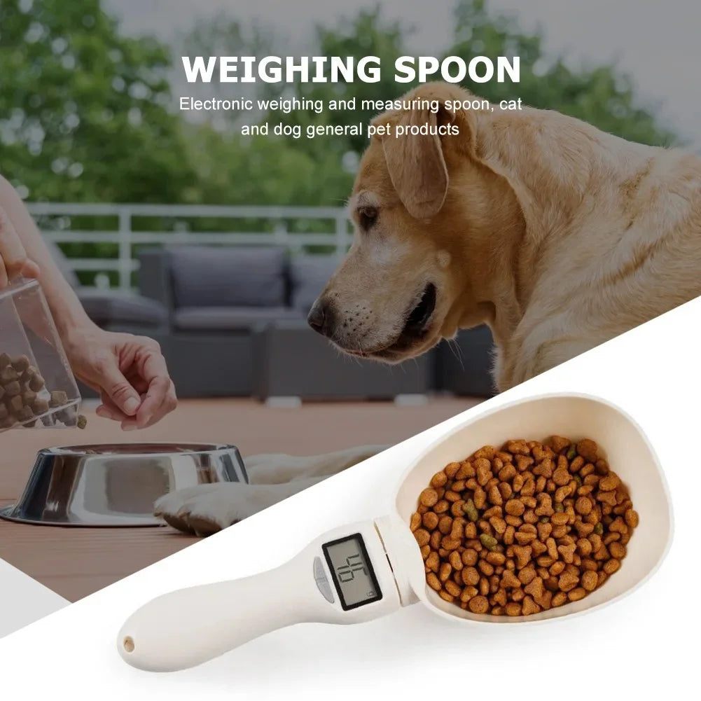 Digital Pet Food Measuring Scoop with LED Display - Accurate Dog & Cat Food Scale for Perfect Portions