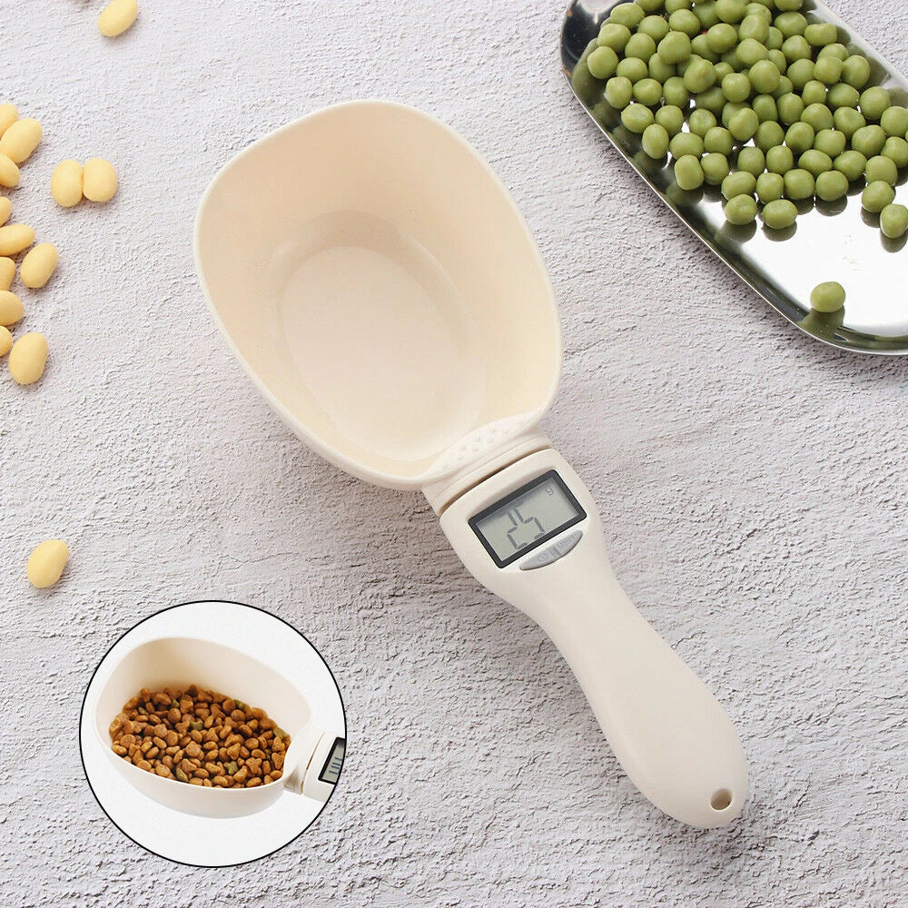 Digital Pet Food Measuring Scoop with LED Display - Accurate Dog & Cat Food Scale for Perfect Portions