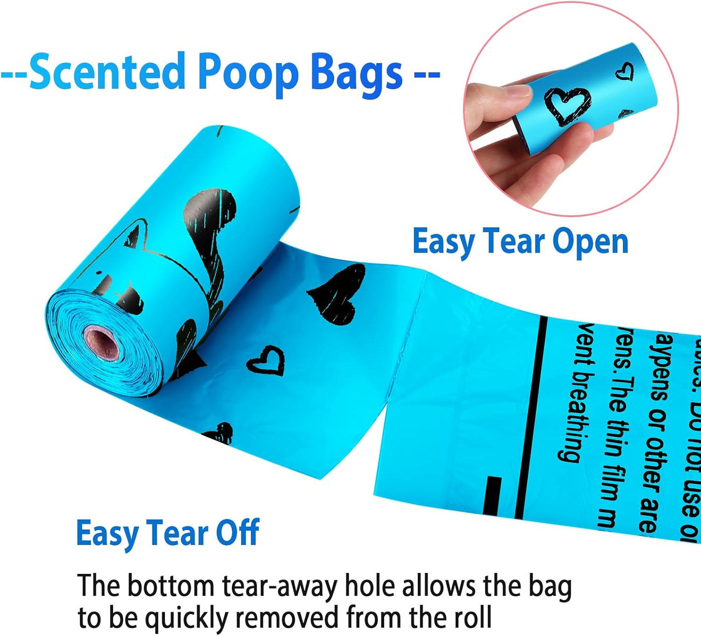 Extra Thick Scented Dog Poop Bags - 540 Count Leak-Proof Waste Bags with Convenient Dispenser, Perfect for Dog Owners
