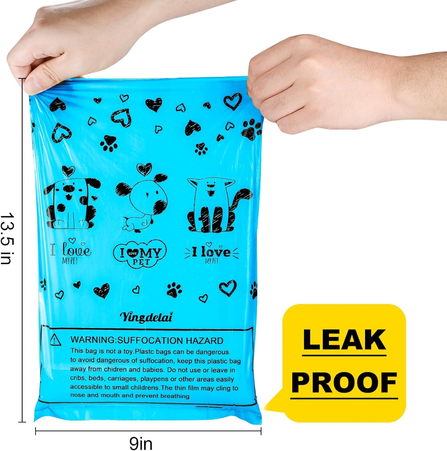 Extra Thick Scented Dog Poop Bags - 540 Count Leak-Proof Waste Bags with Convenient Dispenser, Perfect for Dog Owners