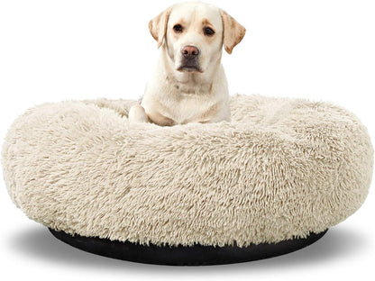 Cozy Washable Donut-Shaped Bed for Large and Medium Dogs - Ultimate Calming Cuddler