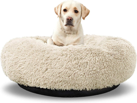 Cozy Washable Donut-Shaped Bed for Large and Medium Dogs - Ultimate Calming Cuddler