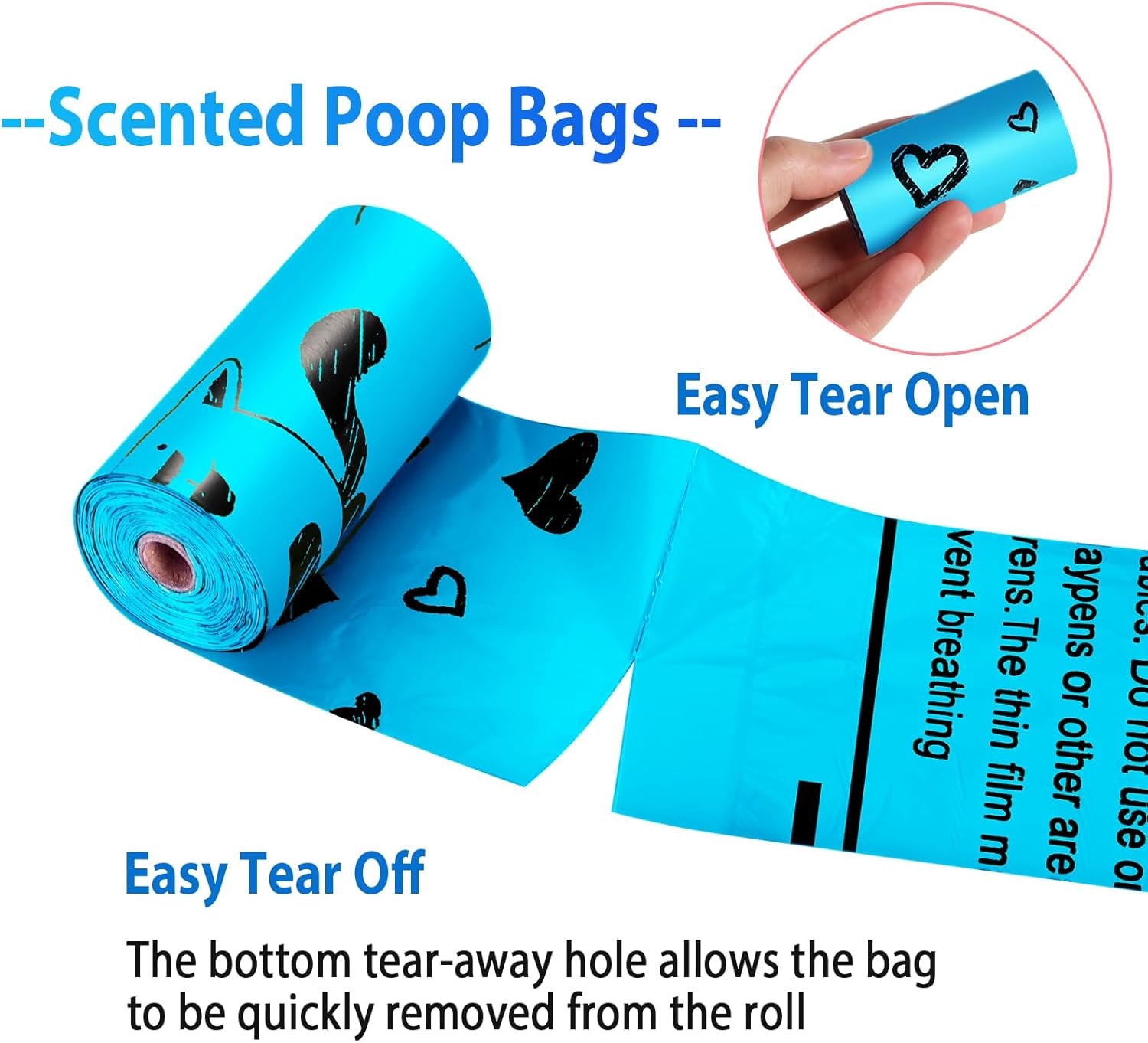 Extra Thick Scented Dog Poop Bags - 540 Count Leak-Proof Waste Bags with Convenient Dispenser, Perfect for Dog Owners